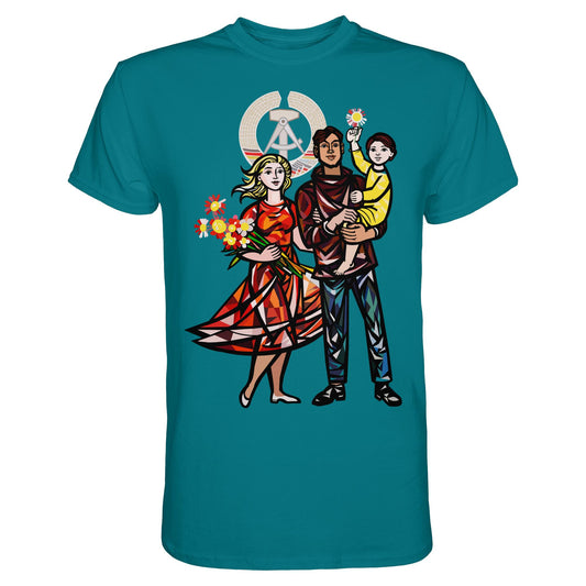 DDR Ostalgie Shirt Unisex • WALTER WOMACKA - UNSERE FAMILIE (STAATSRATSGEBÄUDE, Aus der Geschichte der Deutschen Arbeiterbewegung, 1964)