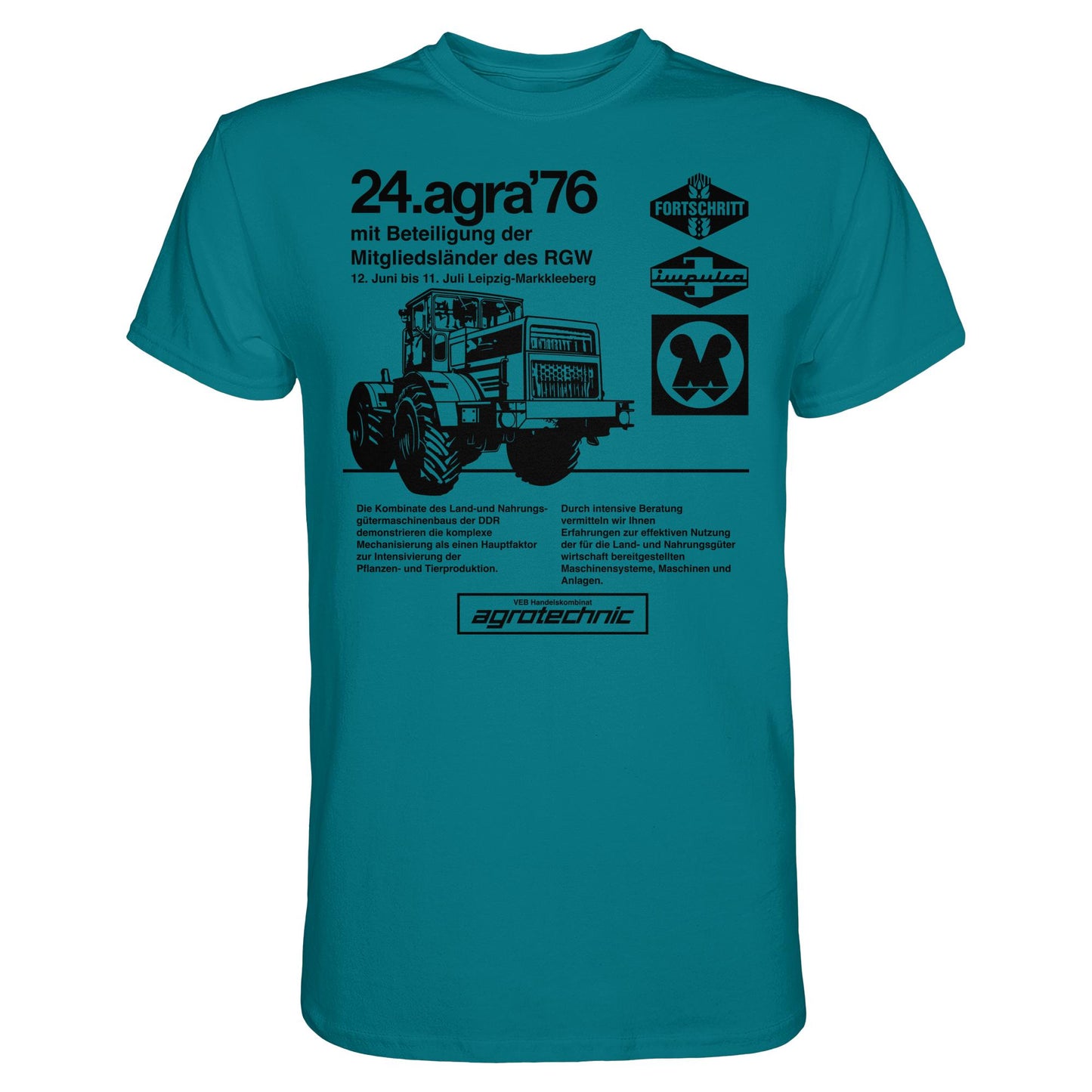 DDR Ostalgie Shirt Unisex • AGRA 1976, LEIPZIG-MARKKLEEBERG