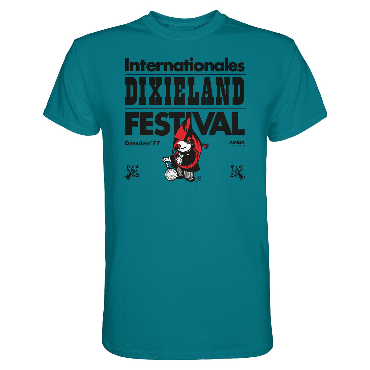 DDR Ostalgie Shirt Unisex • INTERNATIONALES DIXIELAND FESTIVAL DRESDEN 1977