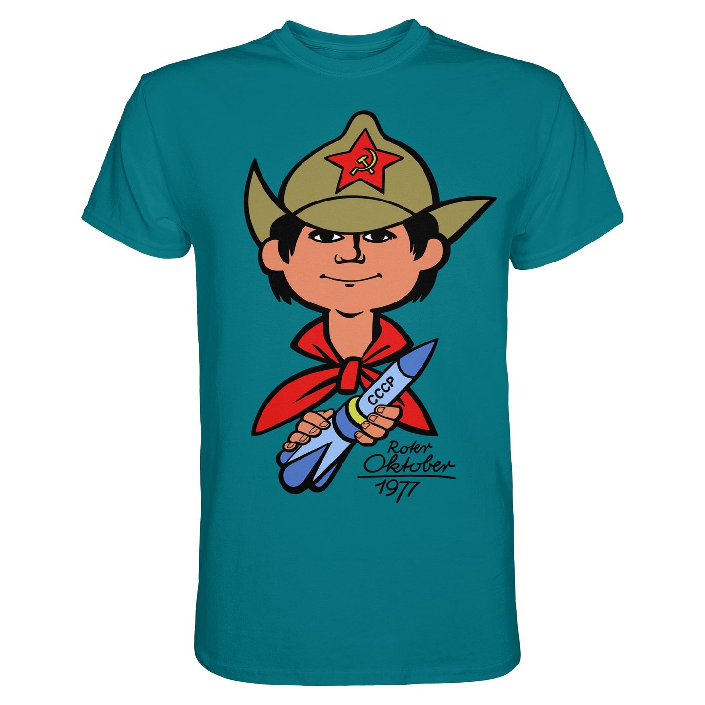 DDR Ostalgie Shirt Unisex • ROTER OKTOBER 1917 (ORIGINAL NICKI-MOTIV)