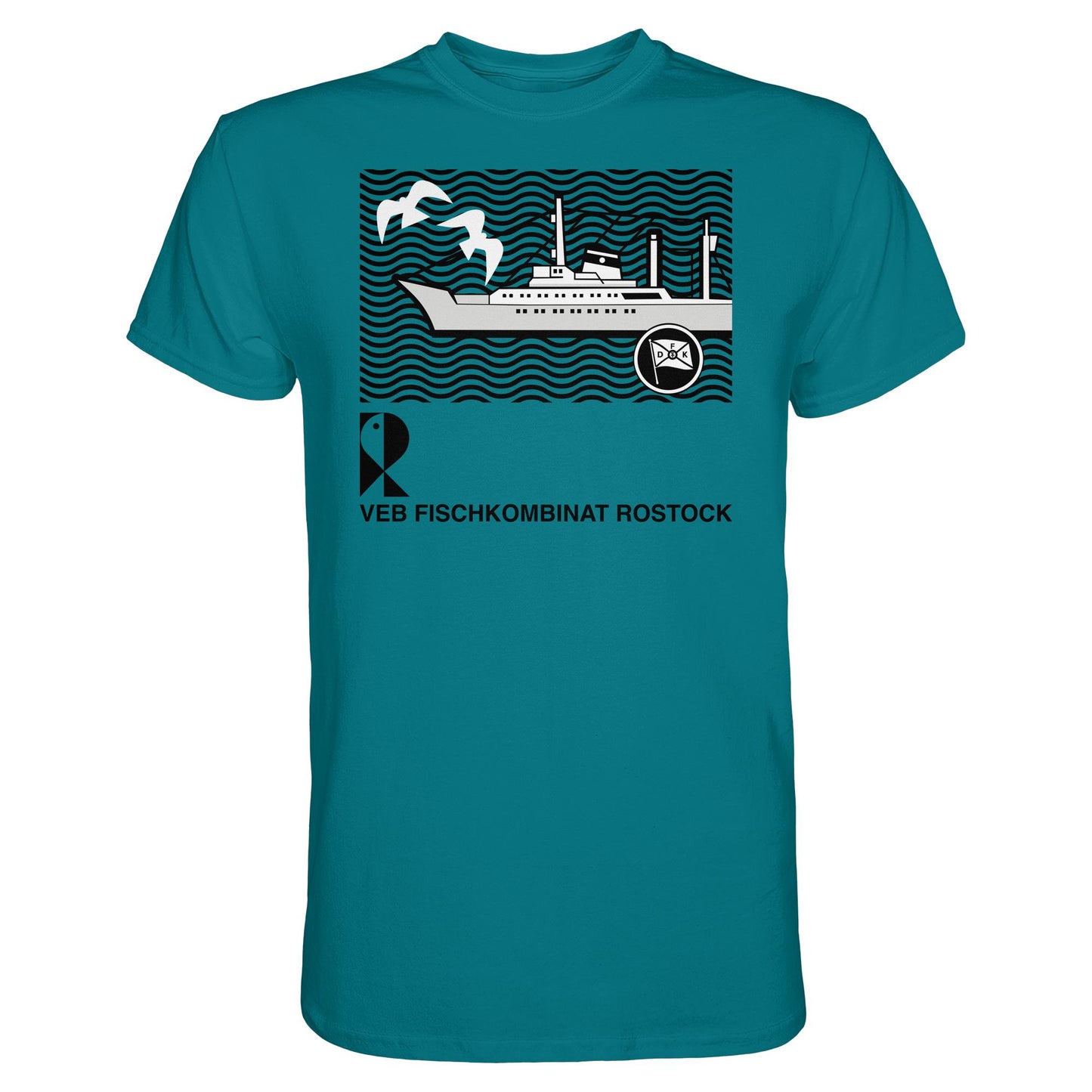 DDR Ostalgie Shirt Unisex • VEB FISCHKOMBINAT ROSTOCK