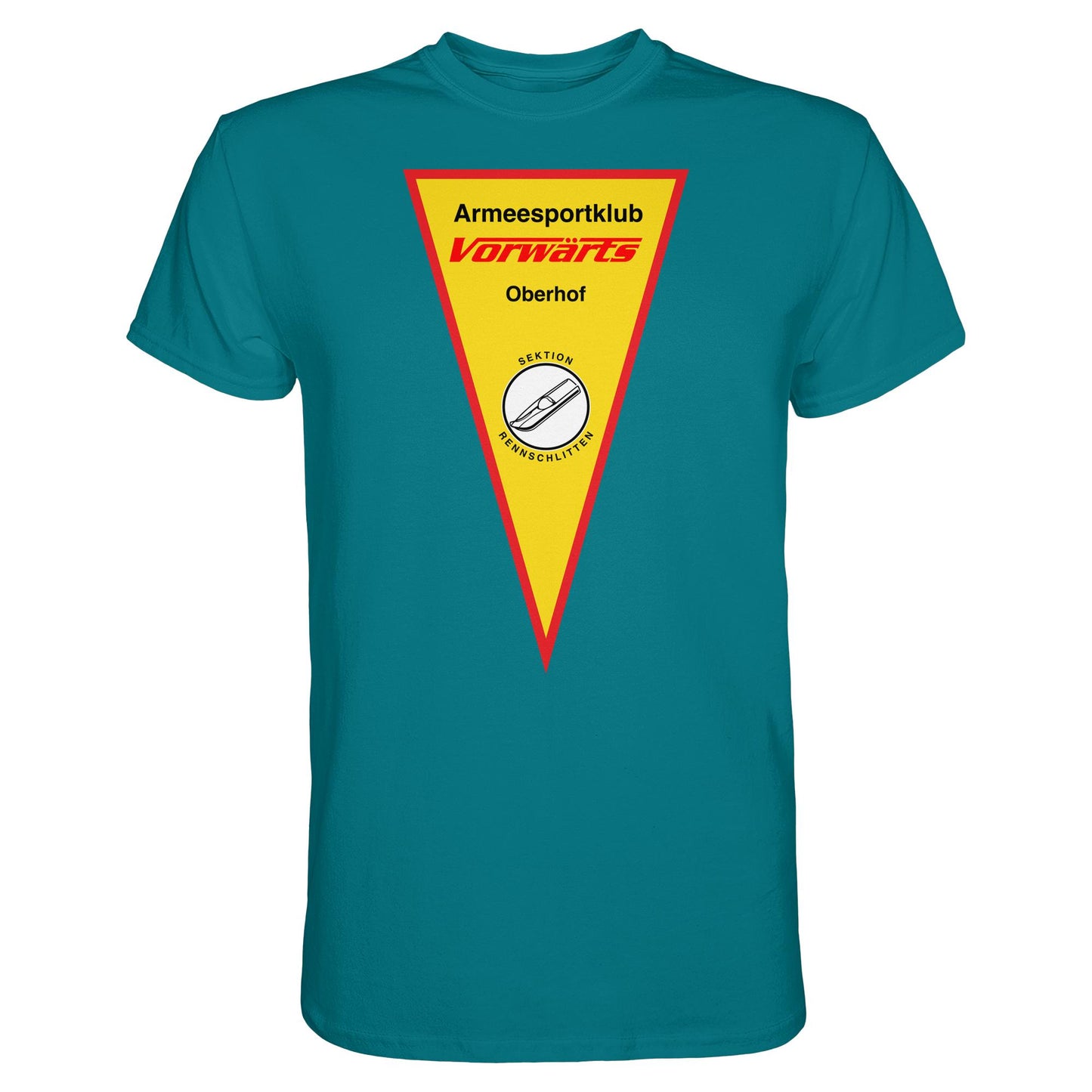DDR Ostalgie Shirt Unisex • ARMEESPORTKLUB VORWÄRTS OBERHOF - RENNSCHLITTEN