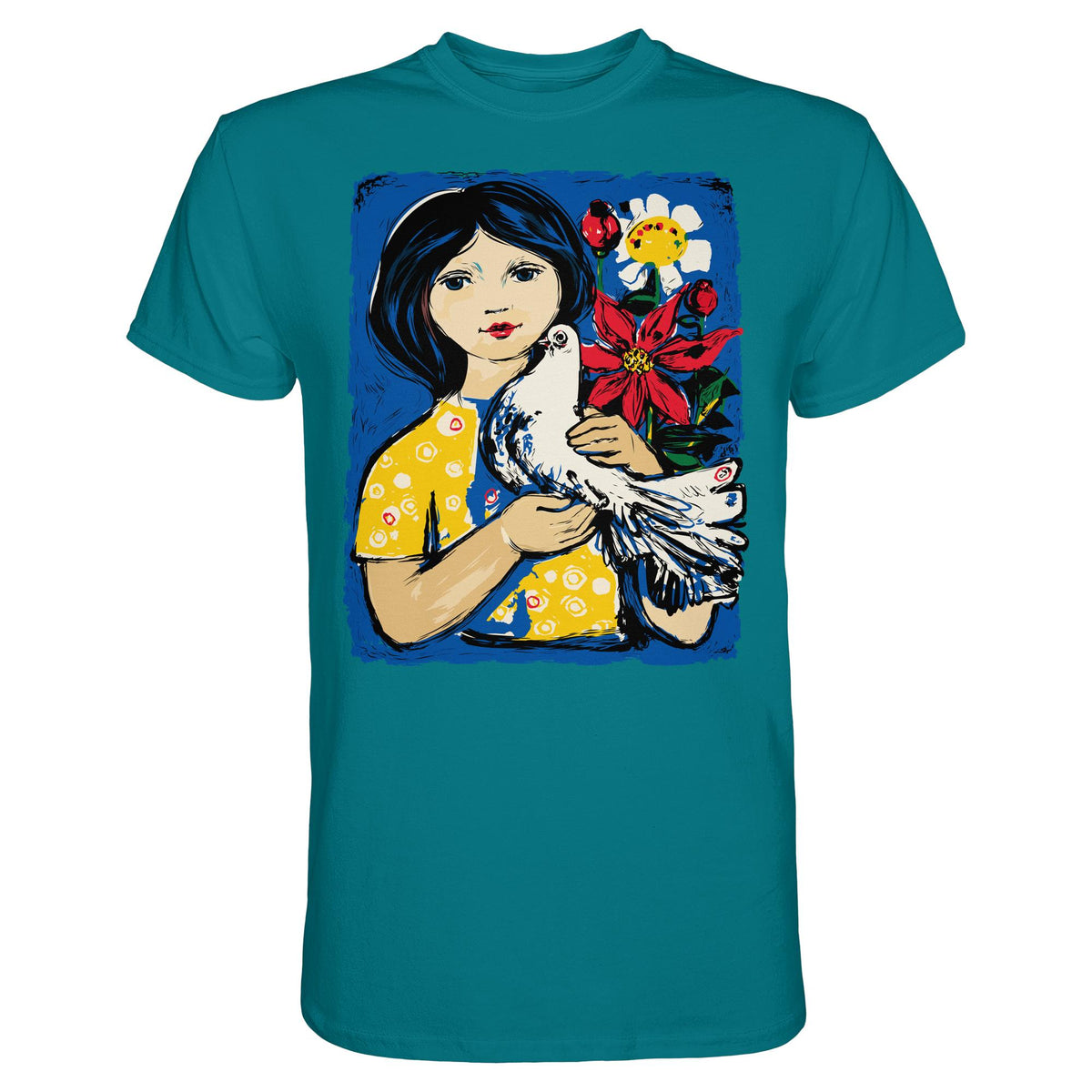 DDR Ostalgie Shirt Unisex • WALTER WOMACKA - MÄDCHEN MIT FRIEDENSTAUBE