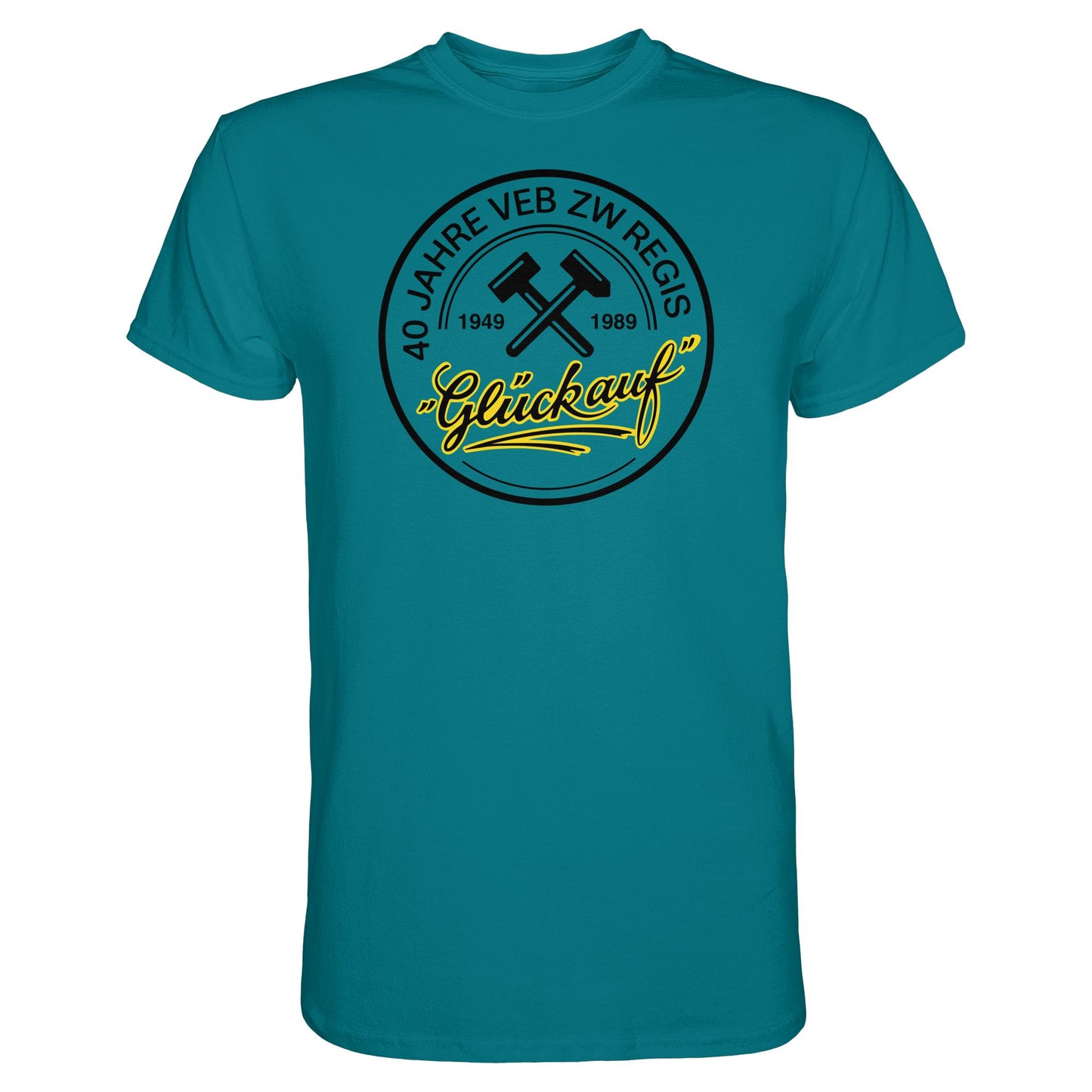 DDR Ostalgie Shirt Unisex • 40 JAHRE VEB ZW REGIS - GLÜCK AUF