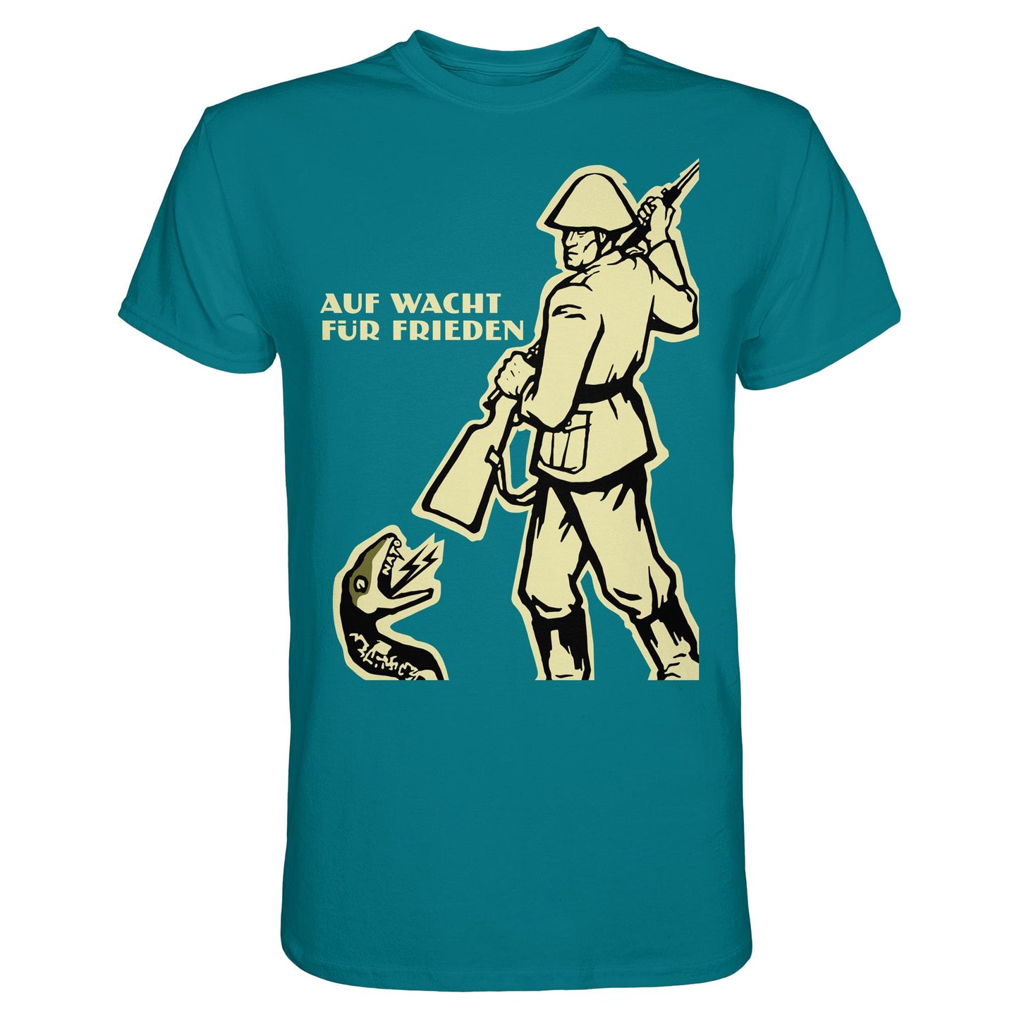 DDR Ostalgie Shirt Unisex • NVA - AUF WACHT FÜR FRIEDEN, ANTI-NATO (ORIGINAL PLAKAT)