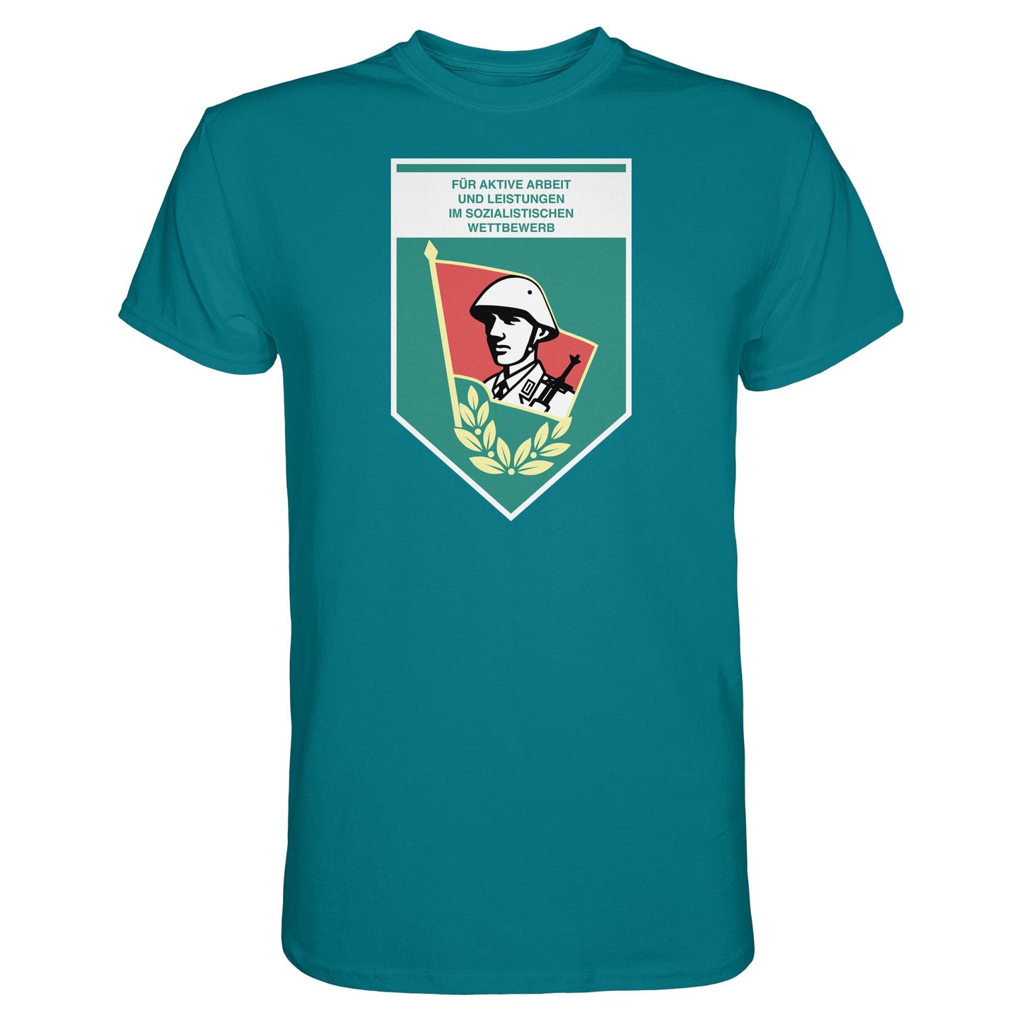 DDR Ostalgie Shirt Unisex • FÜR AKTIVE LEISTUNG UND ARBEIT (ORIGINAL WIMPEL)