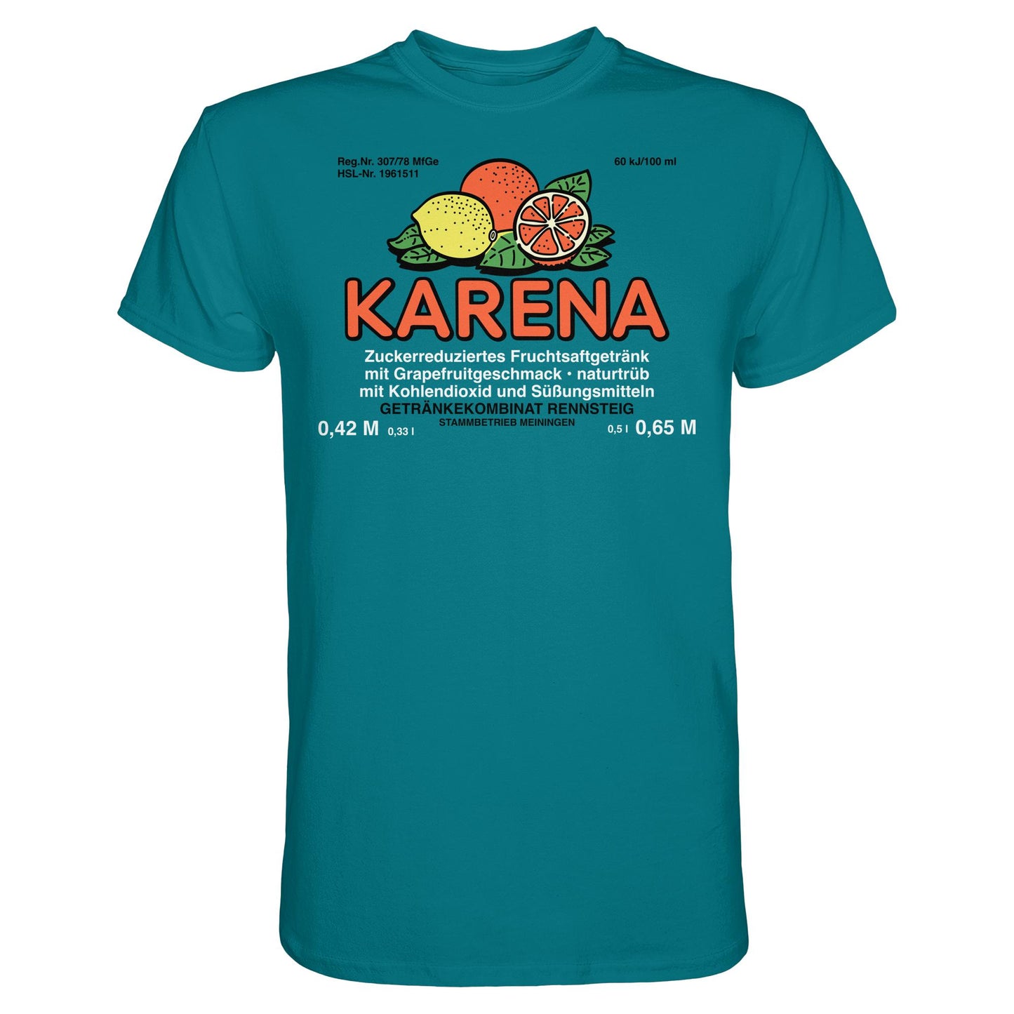DDR Ostalgie Shirt Unisex • KARENA LIMONADE - GETRÄNKEKOMBINAT RENNSTEIG, MEININGEN