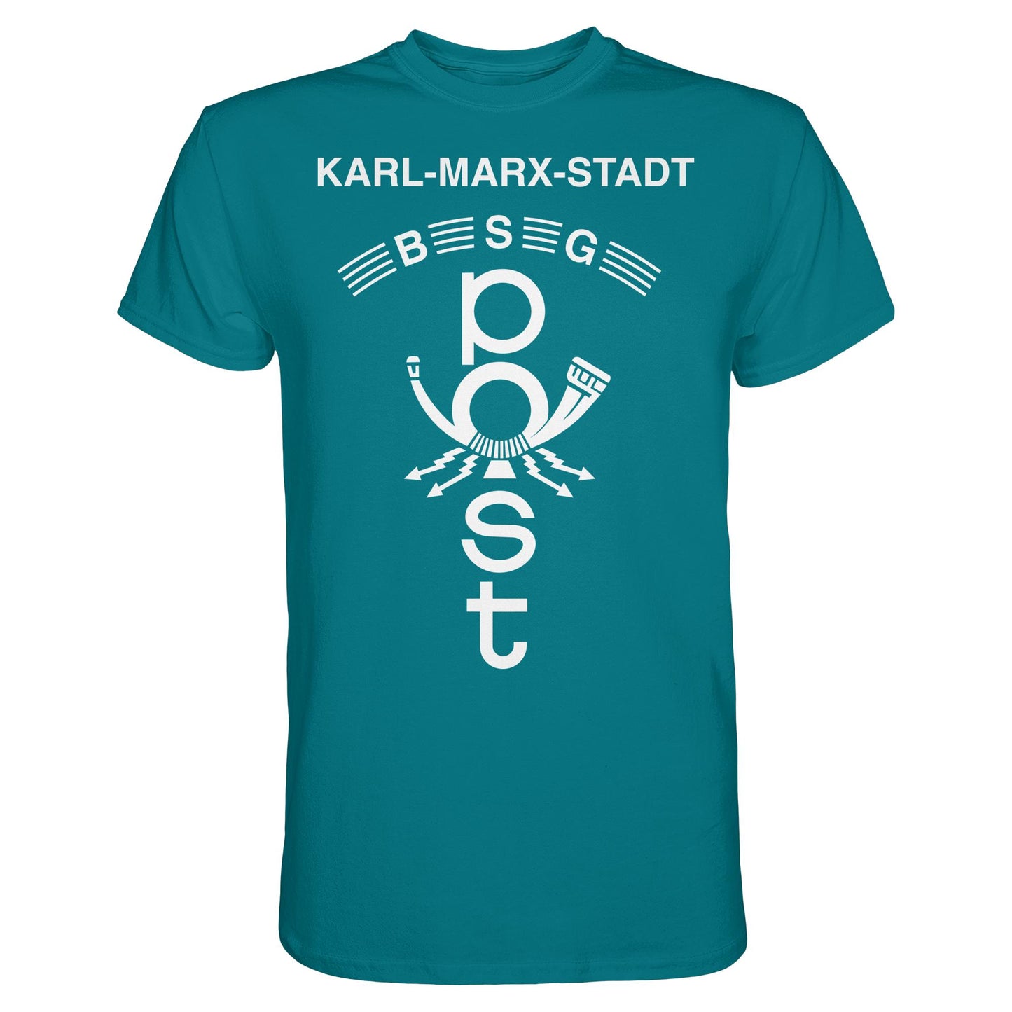 DDR Ostalgie Shirt Unisex • BSG POST KARL-MARX-STADT (ORIGINAL WIMPEL)