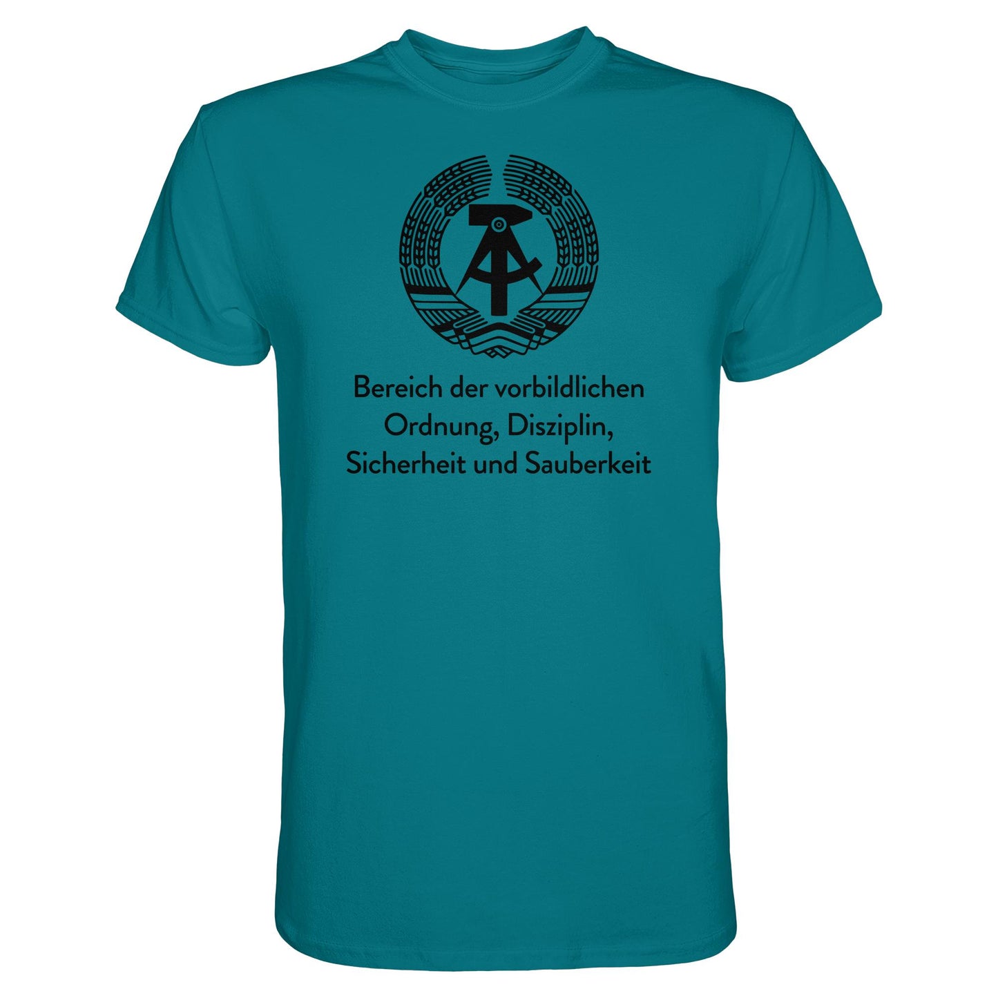 DDR Ostalgie Shirt Unisex • BEREICH DER VORBILDLICHEN ORDNUNG (ORIGINAL SCHILD)
