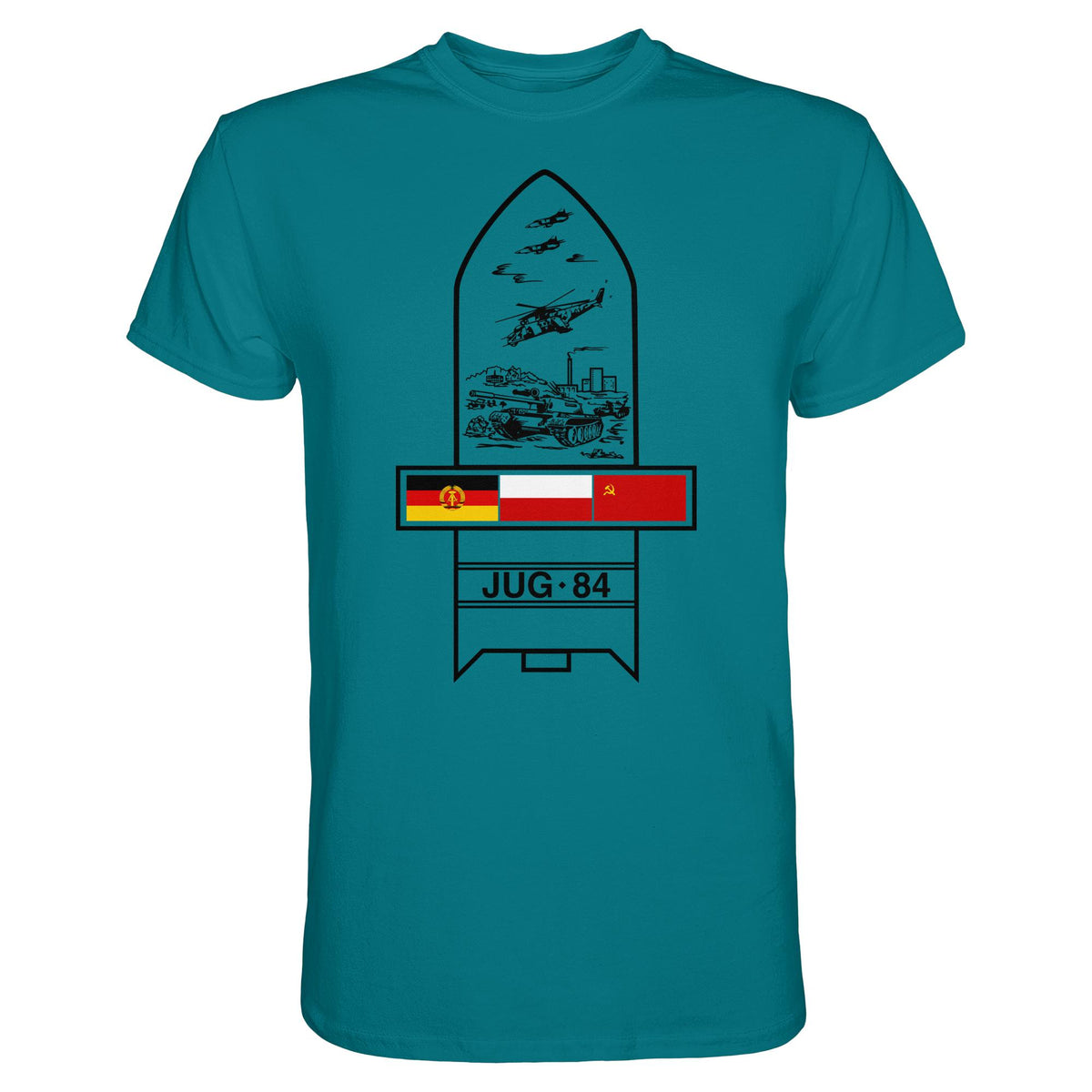 DDR Ostalgie Shirt Unisex • JUG-84 MANÖVER - SOWJETUNION, POLEN, DDR