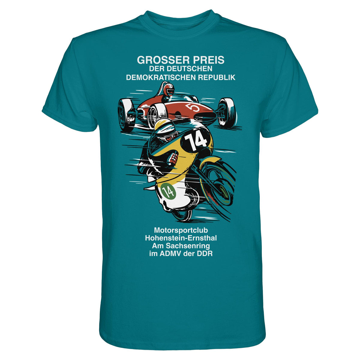 DDR Ostalgie Shirt Unisex • MOTORSPORT HOHENSTEIN-ERNSTHAL - GROSSER PREIS DER DDR