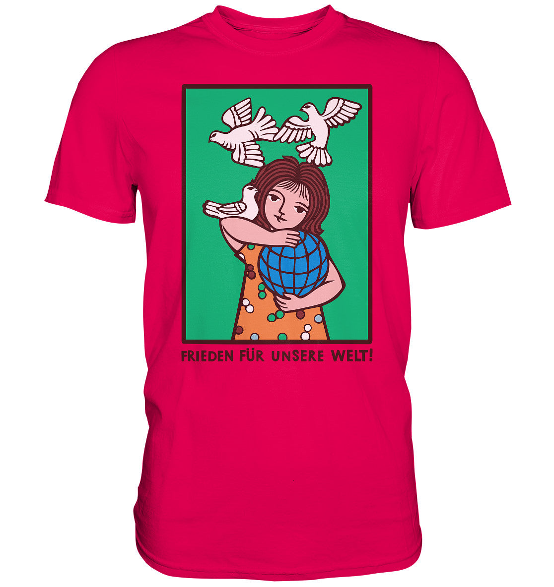 DDR Ostalgie Shirt Unisex • FRIEDEN FÜR UNSERE WELT! (DDR-ORIGINAL-PLAKAT)