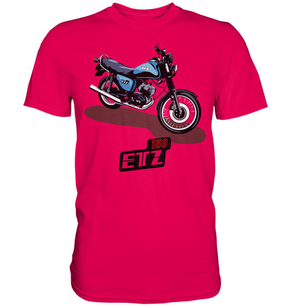 DDR Ostalgie Shirt Unisex • MZ ETZ 150 BLAU (ORIGINAL DDR-PLAKAT)