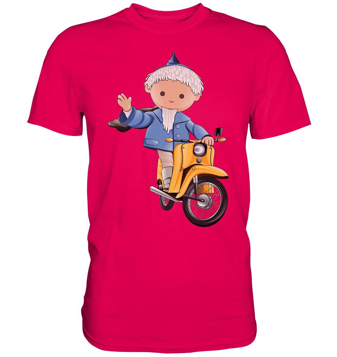DDR Ostalgie Shirt Unisex • UNSER SANDMÄNNCHEN - AUF DER SCHWALBE - BLAU (PU-137, 1973)