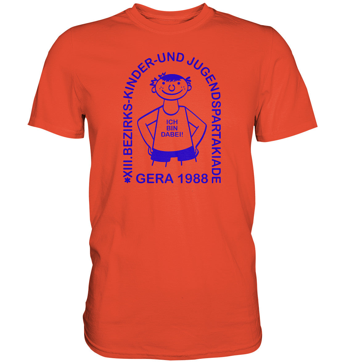 DDR Ostalgie Shirt Unisex • JUGENDSPARTAKIADE - GERA 1988