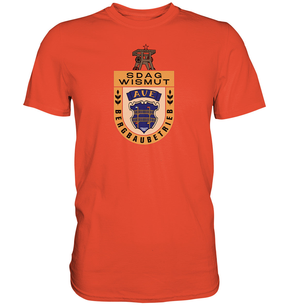 DDR Ostalgie Shirt Unisex • SDAG WISMUT AUE - ABZEICHEN