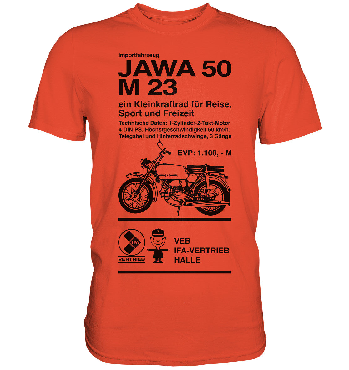 DDR Ostalgie Shirt Unisex • JAWA 50 M23 - ORIGINALPLAKAT