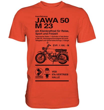 DDR Ostalgie Shirt Unisex • JAWA 50 M23 - ORIGINALPLAKAT