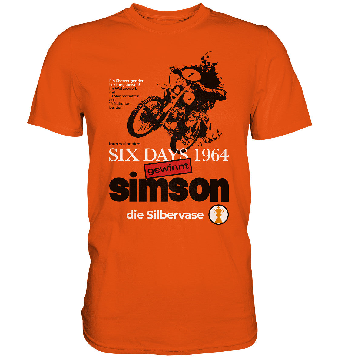 DDR Ostalgie Shirt Unisex • SIMSON GEWINNT SILBERVASE - SIX DAYS 1964