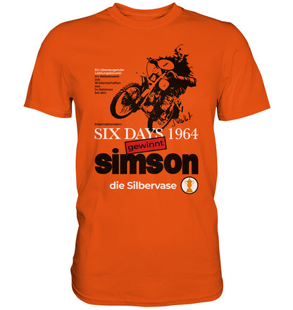 DDR Ostalgie Shirt Unisex • SIMSON GEWINNT SILBERVASE - SIX DAYS 1964