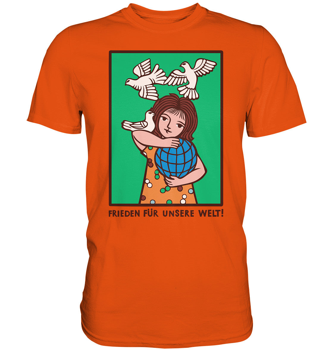 DDR Ostalgie Shirt Unisex • FRIEDEN FÜR UNSERE WELT! (DDR-ORIGINAL-PLAKAT)