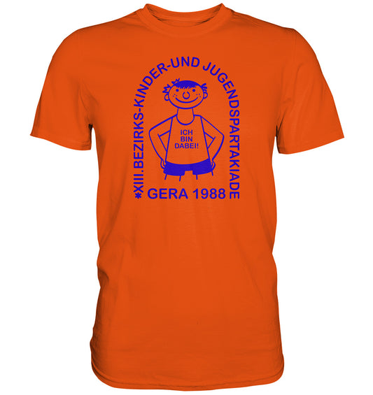 DDR Ostalgie Shirt Unisex • JUGENDSPARTAKIADE - GERA 1988