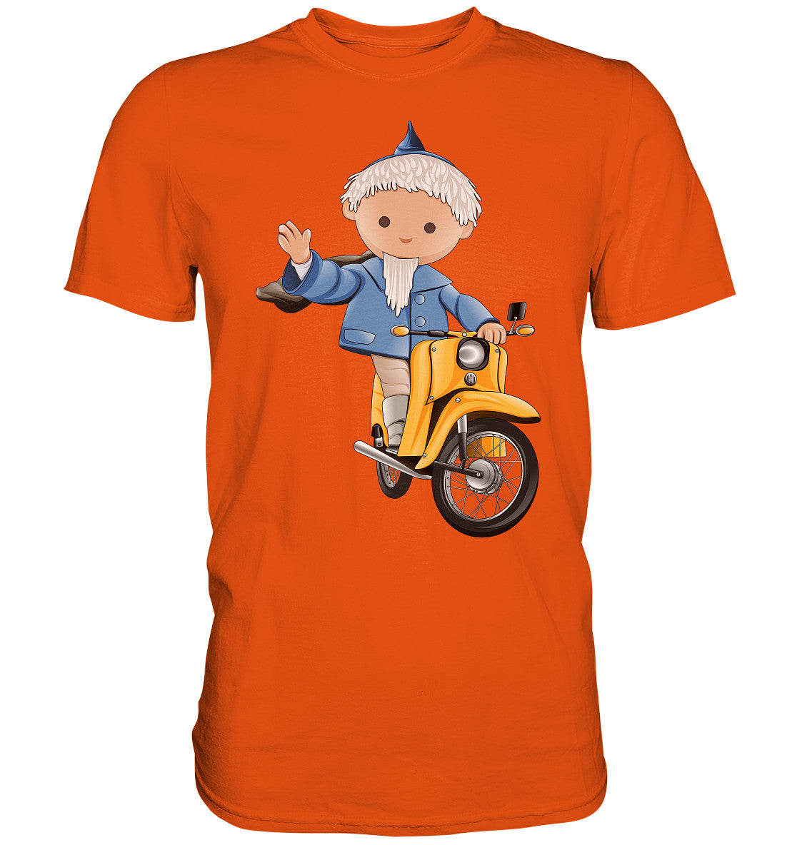 DDR Ostalgie Shirt Unisex • UNSER SANDMÄNNCHEN - AUF DER SCHWALBE - BLAU (PU-137, 1973)