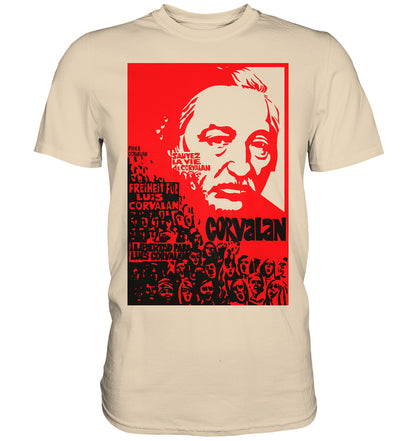 DDR Ostalgie Shirt Unisex • FREIHEIT FÜR LUIS CORVALAN (DDR ORIGINAL-PLAKAT)