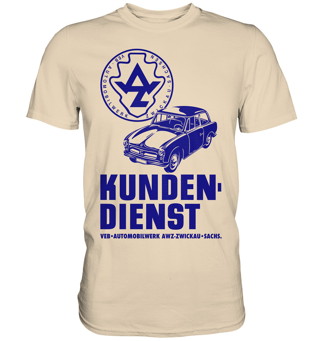 DDR Ostalgie Shirt Unisex • P70 KUNDENDIENST VEB AWZ ZWICKAU