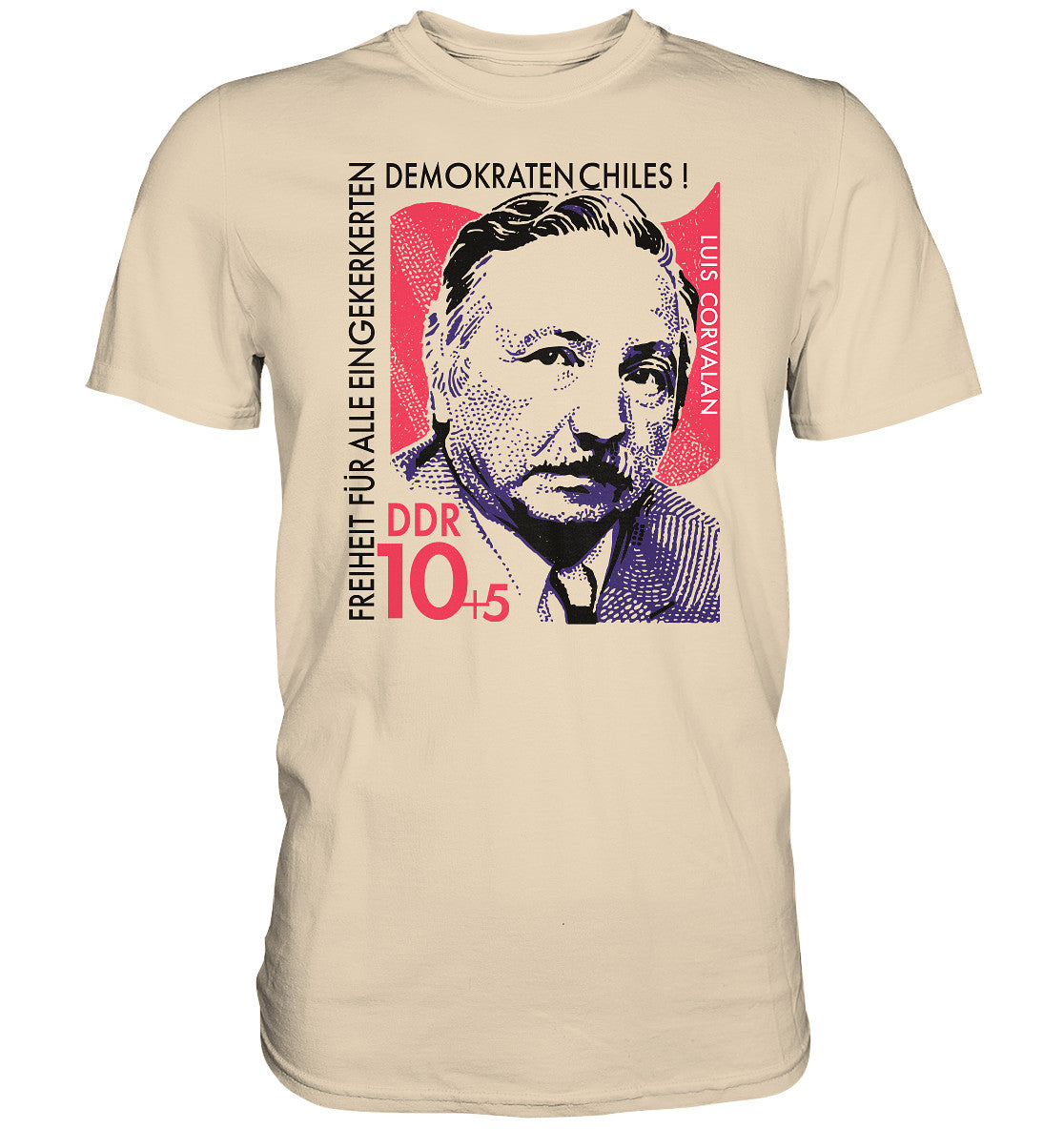 DDR Ostalgie Shirt Unisex • DDR BRIEFMARKE - FREIHEIT FÜR LUIS CORVALAN