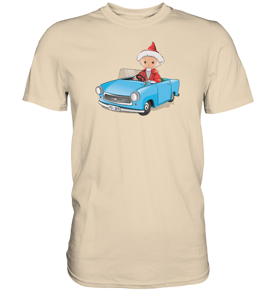 DDR Ostalgie Shirt Unisex • UNSER SANDMÄNNCHEN - TRABI-CRUISER (PU-201)