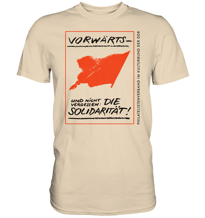 DDR Ostalgie Shirt Unisex • VORWÄRTS - UND NICHT VERGESSEN, DIE SOLIDARITÄT, KULTURBUND DER DDR