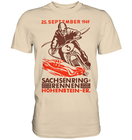DDR Ostalgie Shirt Unisex • SACHSENRING-RENNEN 1949 - hell
