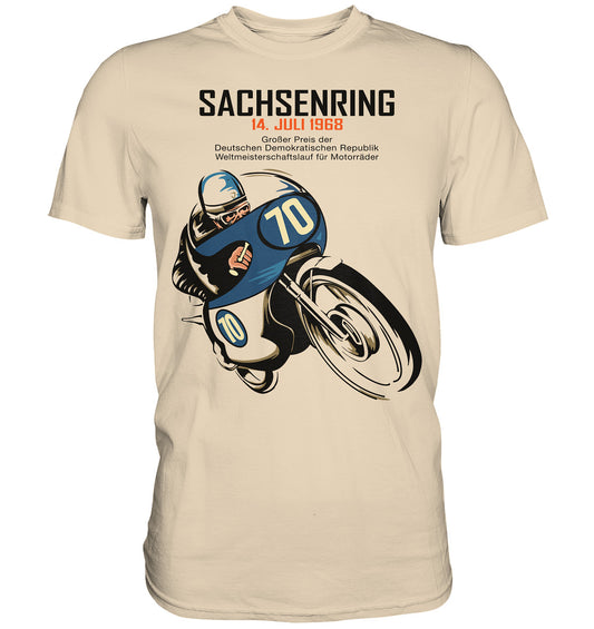DDR Ostalgie Shirt Unisex • SACHSENRING 1968 - GROSSER PREIS DER DDR