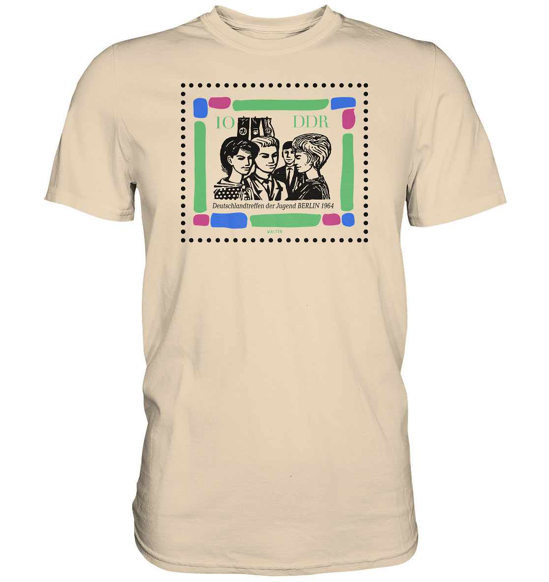 DDR Ostalgie Shirt Unisex • BRIEFMARKE - DEUTSCHLANDTREFFEN DER JUGEND