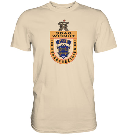 DDR Ostalgie Shirt Unisex • SDAG WISMUT AUE - ABZEICHEN