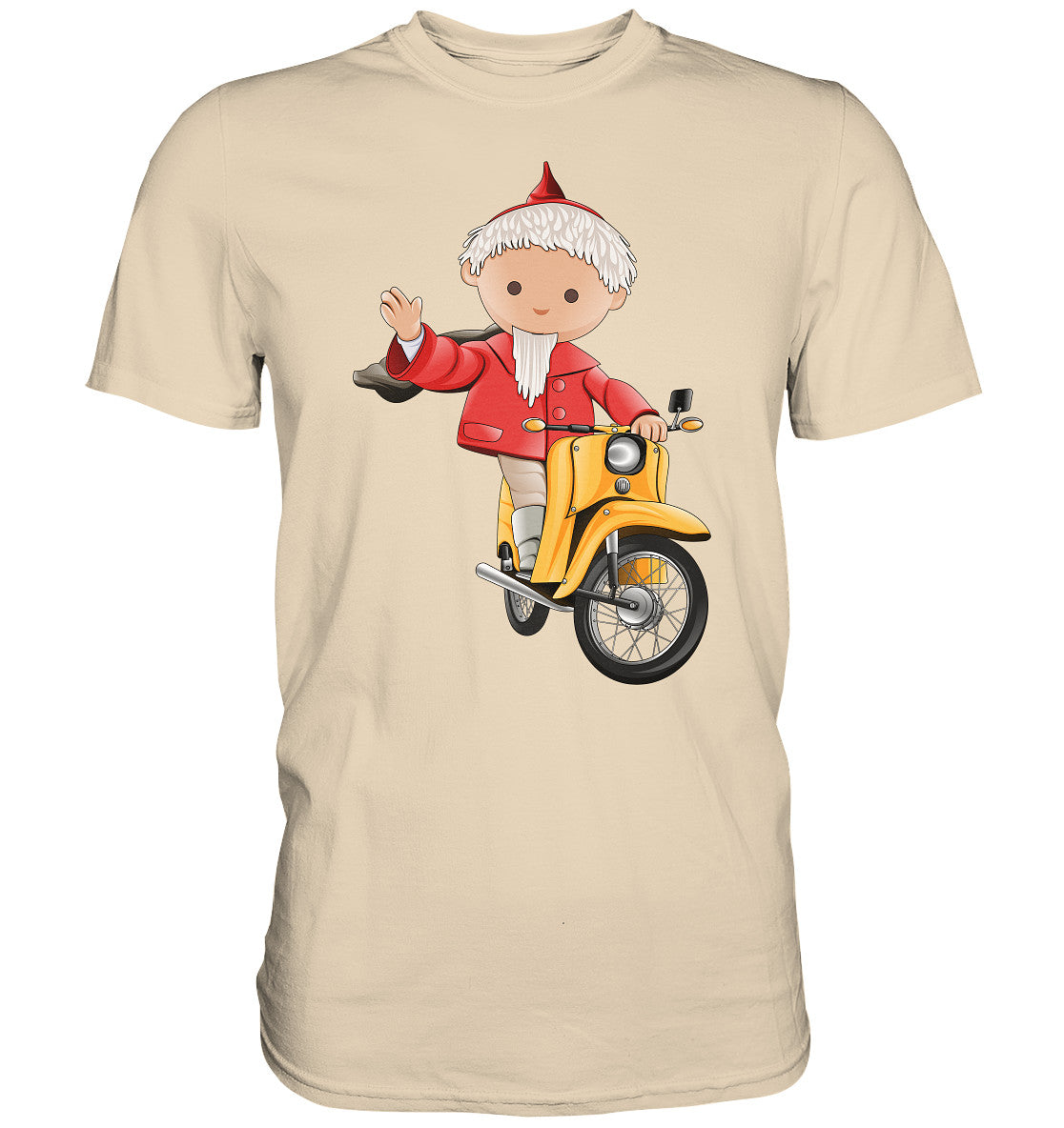 DDR Ostalgie Shirt Unisex • UNSER SANDMÄNNCHEN - AUF DER SCHWALBE - ROT (PU-137, 1973)