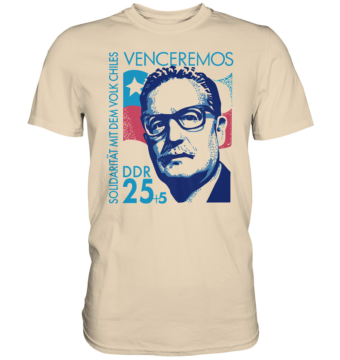 DDR Ostalgie Shirt Unisex • SOLIDARITÄT MIT CHILE - BRIEFMARKE