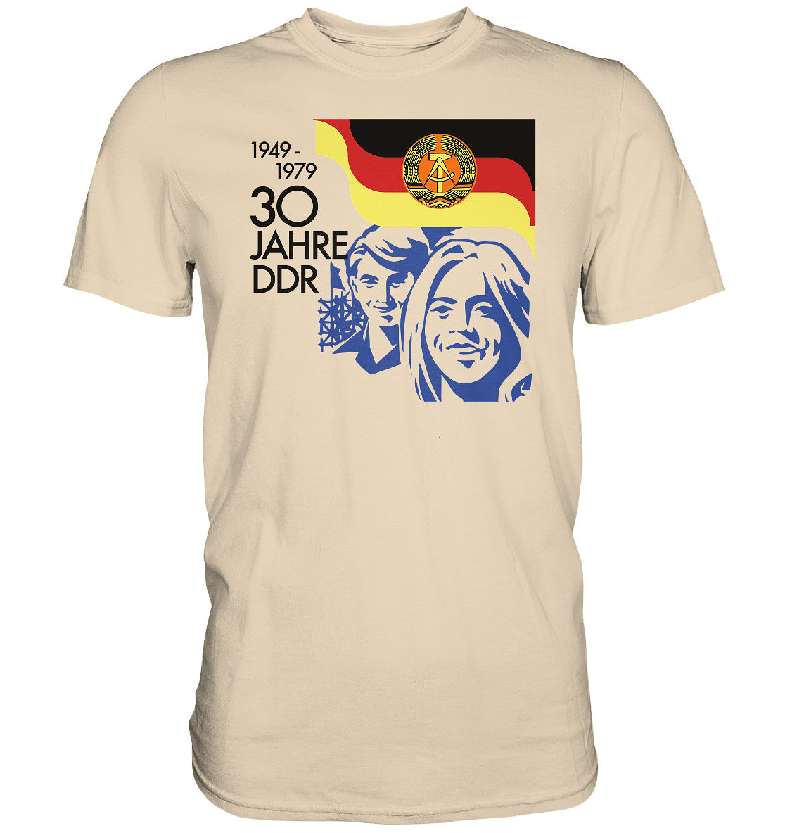 DDR Ostalgie Shirt Unisex • 30 JAHRE DDR - BRIEFMARKE