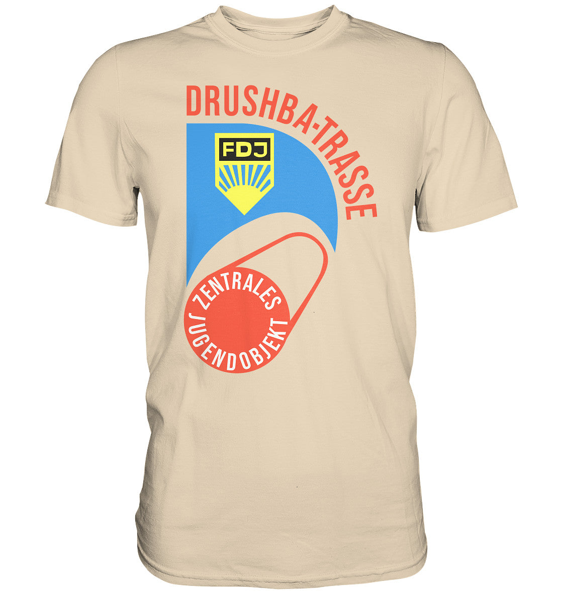 DDR Ostalgie Shirt Unisex • DRUSCHBA TRASSE