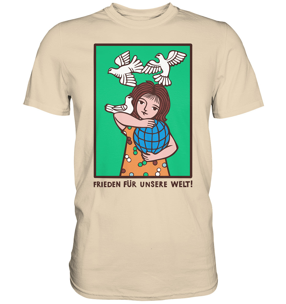 DDR Ostalgie Shirt Unisex • FRIEDEN FÜR UNSERE WELT! (DDR-ORIGINAL-PLAKAT)