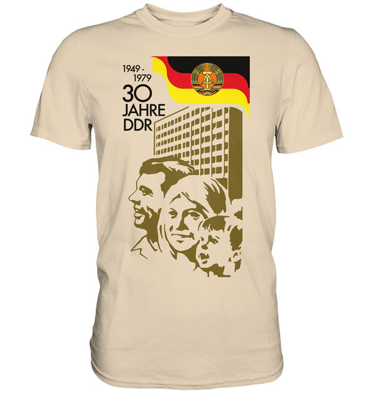 DDR Ostalgie Shirt Unisex • 30 JAHRE DDR - BRIEFMARKE