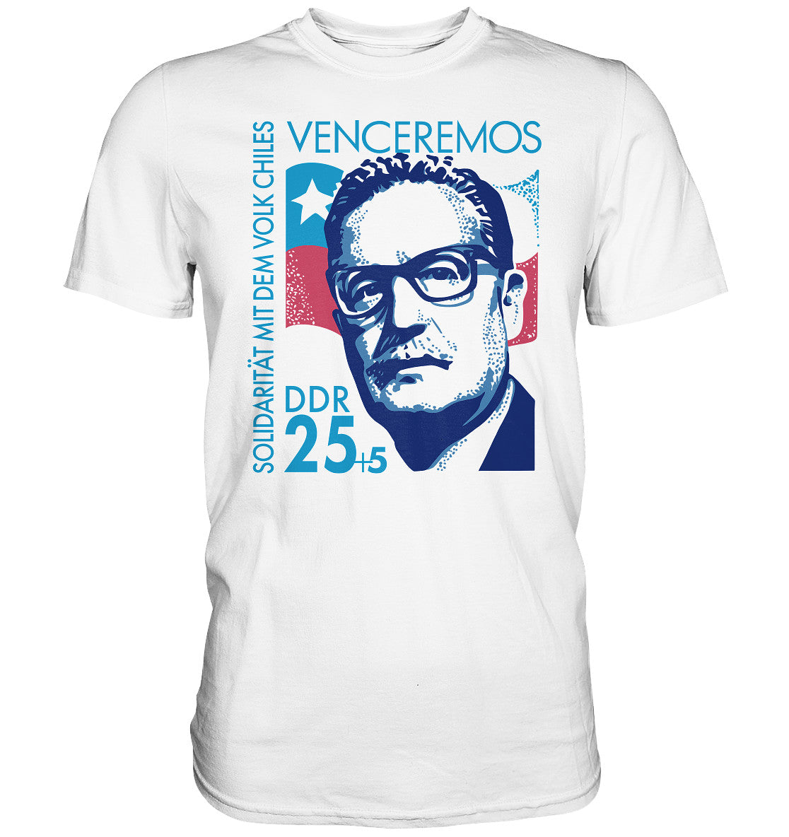 DDR Ostalgie Shirt Unisex • SOLIDARITÄT MIT CHILE - BRIEFMARKE