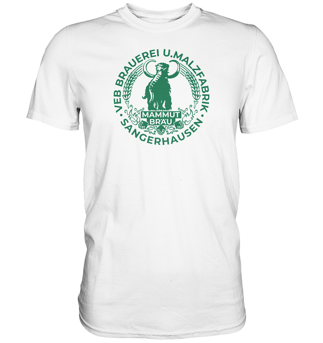 DDR Ostalgie Shirt Unisex • EB BRAUEREI SANGERHAUSEN - MAMMUT BRÄU monochrom