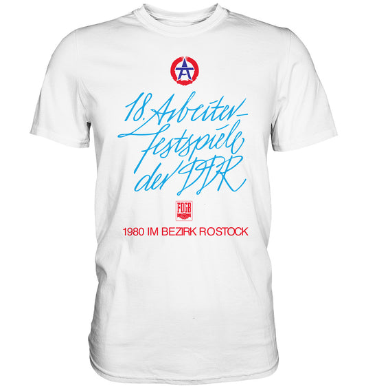 DDR Ostalgie Shirt Unisex • ARBEITERFESTSPIELE DER DDR ROSTOCK 1980