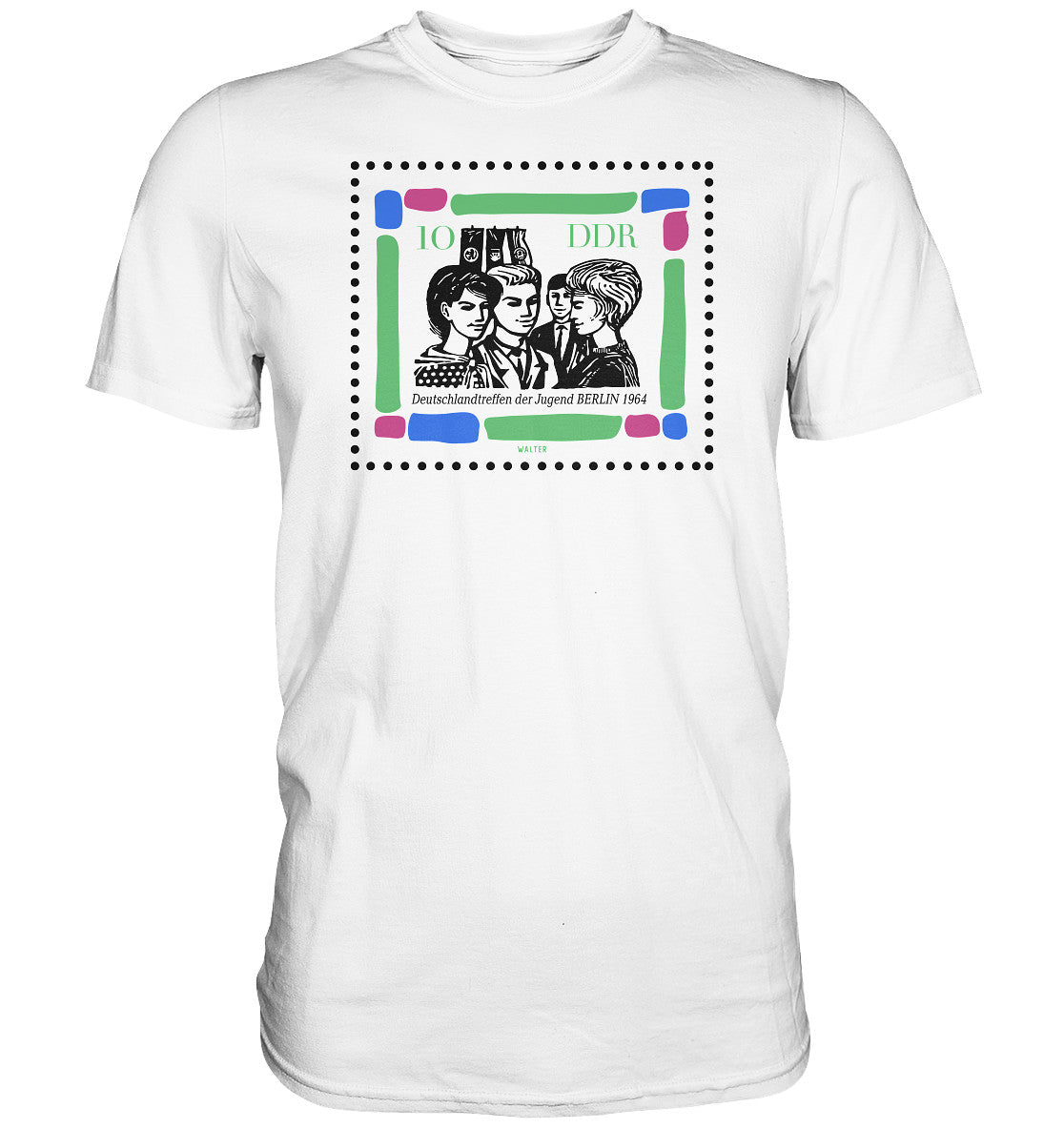 DDR Ostalgie Shirt Unisex • BRIEFMARKE - DEUTSCHLANDTREFFEN DER JUGEND