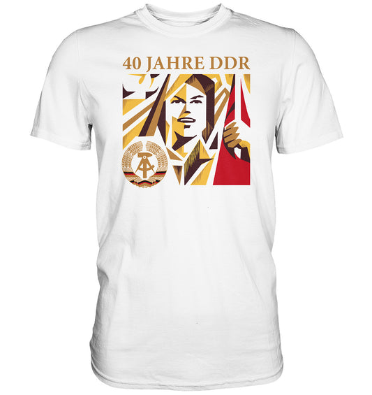 DDR Ostalgie Shirt Unisex • 40 JAHRE DDR - BRIEFMARKE