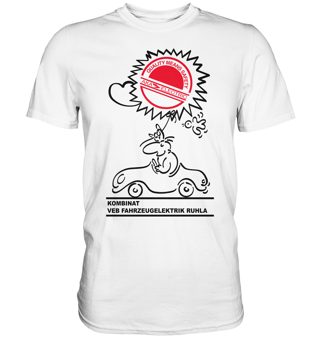 DDR Ostalgie Shirt Unisex • AKA ELEKTRIK - VEB FAHRZEUGELEKTRIK RUHLA