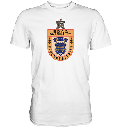 DDR Ostalgie Shirt Unisex • SDAG WISMUT AUE - ABZEICHEN
