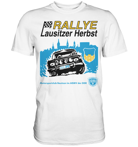 PREMIUM SHIRT UNISEX • RALLYE LAUSITZER HERBST, MOTORSPORTCLUB BAUTZEN